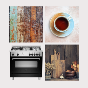 AMERICANA 90CM GAS HOB, ELECTRIC OVEN, ELECTRIC GRILL BLACK