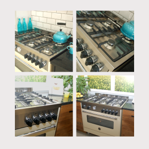 AMERICANA 90CM GAS HOB, GAS OVEN, GAS GRILL CREAM