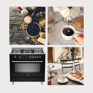 RUSTICA 90CM GAS HOB, GAS OVEN, GAS GRILL BLACK