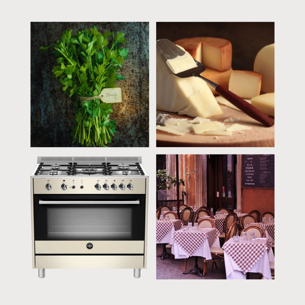 RUSTICA 90CM GAS HOB, GAS OVEN, GAS GRILL CREAM