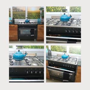 RUSTICA 90CM GAS HOB, GAS OVEN, GAS GRILL BLACK