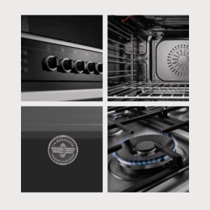 MODERNA 90CM PREMIO+ GAS HOB, GAS OVEN, GAS GRILL STAINLESS STEEL & BLACK