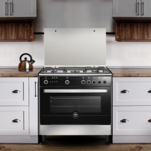 MODERNA VALORE 90CM GAS HOB, GAS OVEN, GAS GRILL STAINLESS STEEL & BLACK