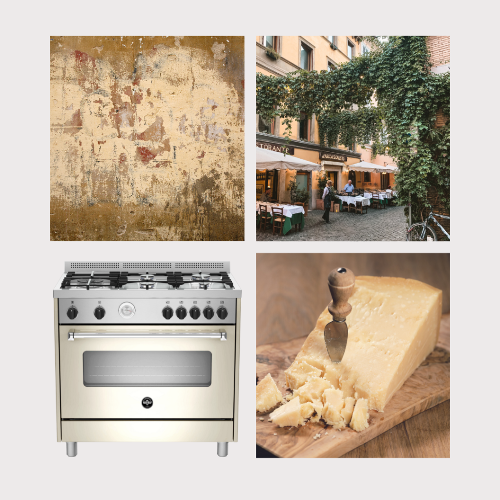 AMERICANA 90CM GAS HOB, GAS OVEN, GAS GRILL CREAM