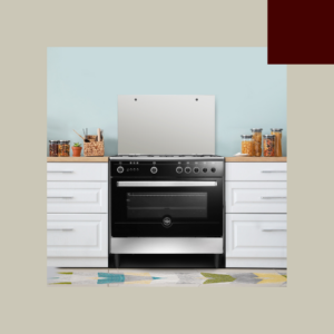 MODERNA 90CM PREMIO+ GAS HOB, GAS OVEN, GAS GRILL STAINLESS STEEL & BLACK